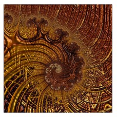 Copper Caramel Swirls Abstract Art Large Satin Scarf (square) by Pakrebo