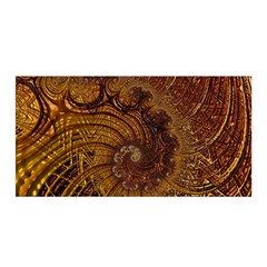 Copper Caramel Swirls Abstract Art Satin Wrap by Pakrebo