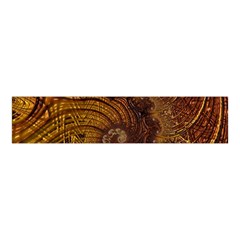 Copper Caramel Swirls Abstract Art Velvet Scrunchie by Pakrebo