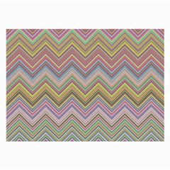 Chevron Colorful Background Vintage Large Glasses Cloth (2-Side)