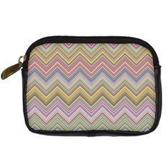 Chevron Colorful Background Vintage Digital Camera Leather Case