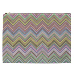 Chevron Colorful Background Vintage Cosmetic Bag (XXL)