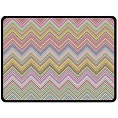 Chevron Colorful Background Vintage Double Sided Fleece Blanket (Large) 