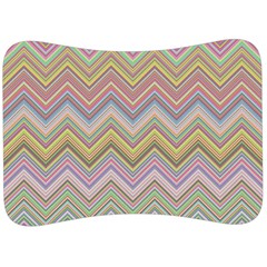 Chevron Colorful Background Vintage Velour Seat Head Rest Cushion