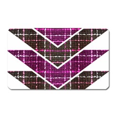 Fabric Tweed Purple Brown Pink Magnet (rectangular) by Pakrebo