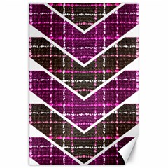 Fabric Tweed Purple Brown Pink Canvas 20  X 30  by Pakrebo