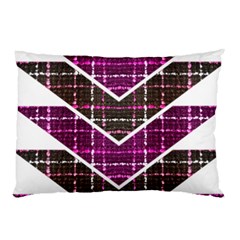 Fabric Tweed Purple Brown Pink Pillow Case by Pakrebo