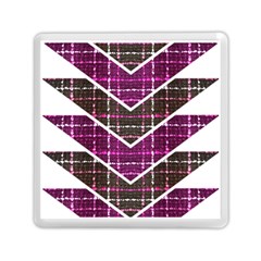 Fabric Tweed Purple Brown Pink Memory Card Reader (square) by Pakrebo