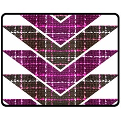 Fabric Tweed Purple Brown Pink Double Sided Fleece Blanket (medium)  by Pakrebo