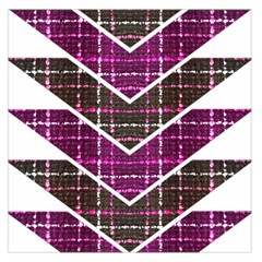 Fabric Tweed Purple Brown Pink Large Satin Scarf (square)