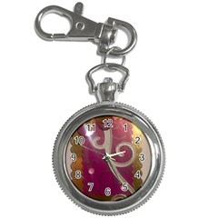 Purple Flower With Shine Key Chain Watches by DeneWestUK