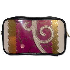 Purple Flower With Shine Toiletries Bag (one Side) by DeneWestUK