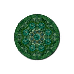 Stars Shining Over The Brightest Star In Lucky Starshine Rubber Coaster (round)  by pepitasart