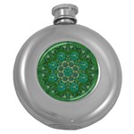 Stars Shining Over The Brightest Star In Lucky Starshine Round Hip Flask (5 oz) Front