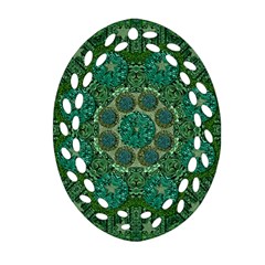 Stars Shining Over The Brightest Star In Lucky Starshine Ornament (oval Filigree) by pepitasart