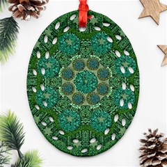 Stars Shining Over The Brightest Star In Lucky Starshine Oval Filigree Ornament (two Sides) by pepitasart