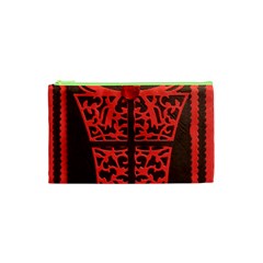 Red Present Cosmetic Bag (xs) by DeneWestUK