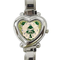 Oh Christmas Tree Heart Italian Charm Watch