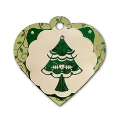 Oh Christmas Tree Dog Tag Heart (one Side) by DeneWestUK