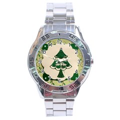 Oh Christmas Tree Stainless Steel Analogue Watch