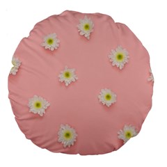 Whoopsie Daisies Large 18  Premium Flano Round Cushions by WensdaiAmbrose