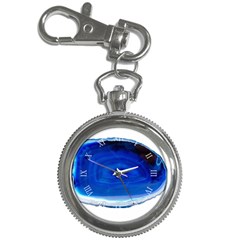 Agathe Blue Slice Geode Slice Key Chain Watches by genx