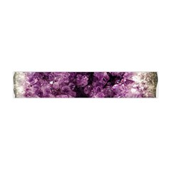 Amethyst Purple Violet Geode Slice Flano Scarf (mini) by genx