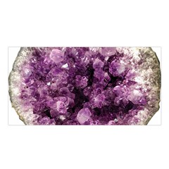 Amethyst Purple Violet Geode Slice Satin Shawl by genx