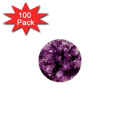 Amethyst Purple Violet Geode Slice 1  Mini Buttons (100 Pack)  by genx