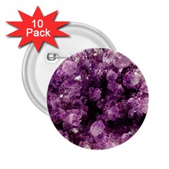 Amethyst Purple Violet Geode Slice 2 25  Buttons (10 Pack)  by genx