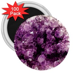 Amethyst Purple Violet Geode Slice 3  Magnets (100 Pack) by genx