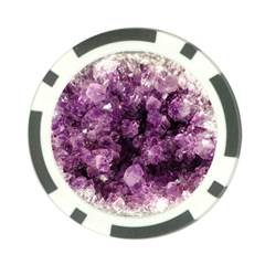 Amethyst Purple Violet Geode Slice Poker Chip Card Guard (10 Pack) by genx