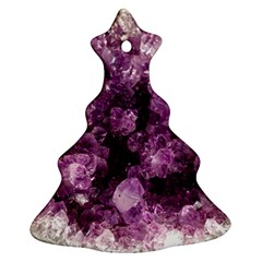 Amethyst Purple Violet Geode Slice Christmas Tree Ornament (two Sides) by genx