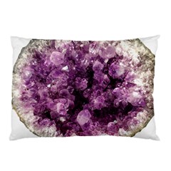 Amethyst Purple Violet Geode Slice Pillow Case (two Sides) by genx