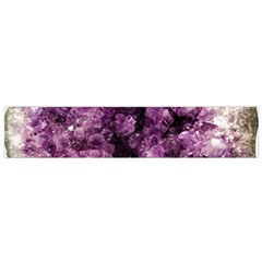 Amethyst Purple Violet Geode Slice Small Flano Scarf by genx