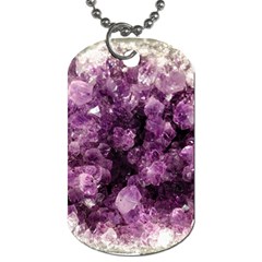 Amethyst Purple Violet Geode Slice Dog Tag (two Sides) by genx