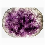 Amethyst purple violet Geode Slice Large Glasses Cloth Front