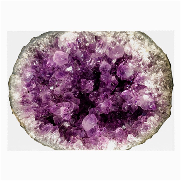 Amethyst purple violet Geode Slice Large Glasses Cloth