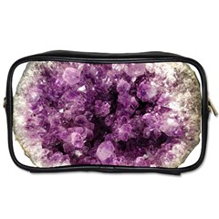 Amethyst Purple Violet Geode Slice Toiletries Bag (two Sides) by genx