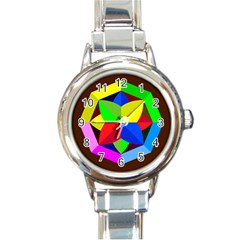 Logo Vector Sign Emblem Round Italian Charm Watch by Pakrebo