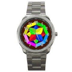 Logo Vector Sign Emblem Sport Metal Watch by Pakrebo