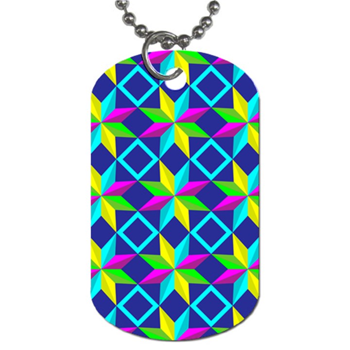 Pattern Star Abstract Background Dog Tag (Two Sides)