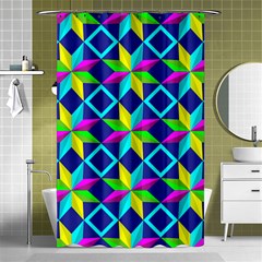 Pattern Star Abstract Background Shower Curtain 48  X 72  (small)  by Pakrebo