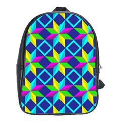 Pattern Star Abstract Background School Bag (xl) by Pakrebo