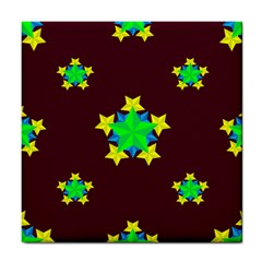 Pattern Star Vector Multi Color Tile Coasters