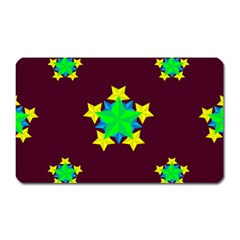 Pattern Star Vector Multi Color Magnet (Rectangular)