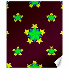 Pattern Star Vector Multi Color Canvas 8  x 10 