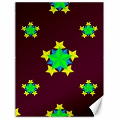 Pattern Star Vector Multi Color Canvas 12  x 16 