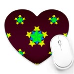 Pattern Star Vector Multi Color Heart Mousepads Front