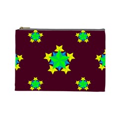 Pattern Star Vector Multi Color Cosmetic Bag (Large)